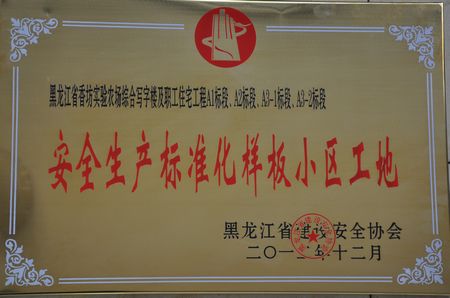 黑龍江省香坊實驗農場綜合寫字樓及職工住宅工程安全生產標準化樣板小區工地